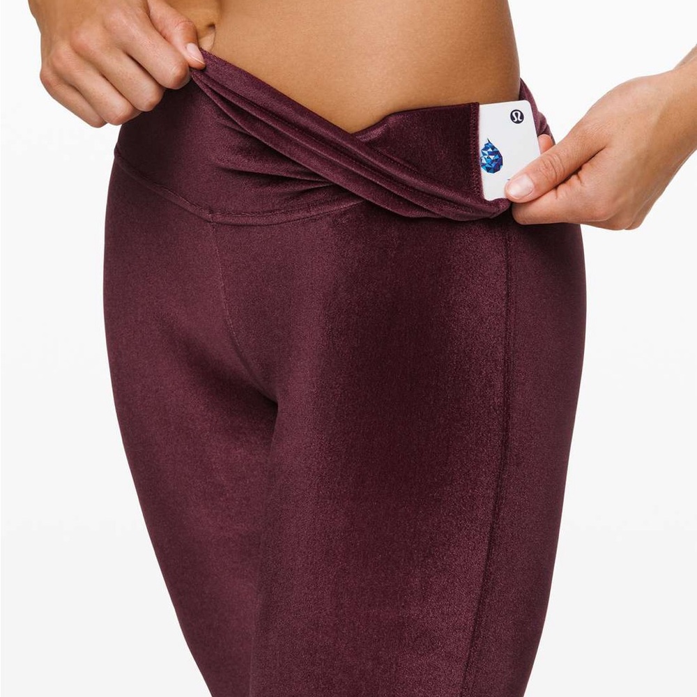 NWT Lululemon Wunder Lounge High-Rise Tight 28" *Velvet Size 6 Garnet